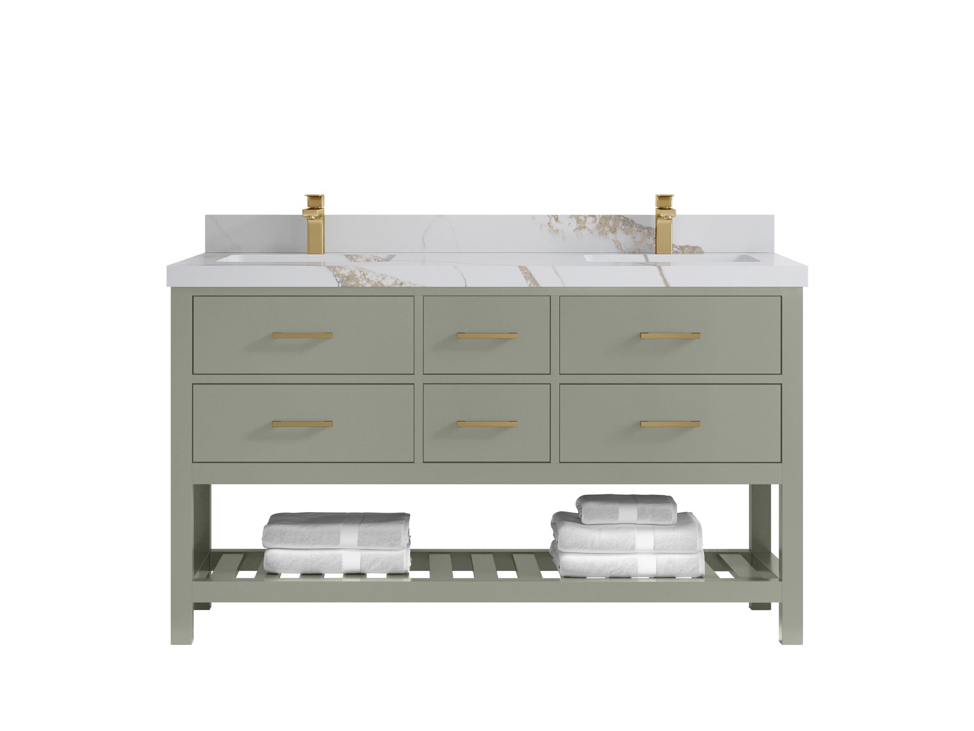 Parker 60 in. W x 22 in. D Double Sink Bathroom Vanity - Willow Bath and Vanity