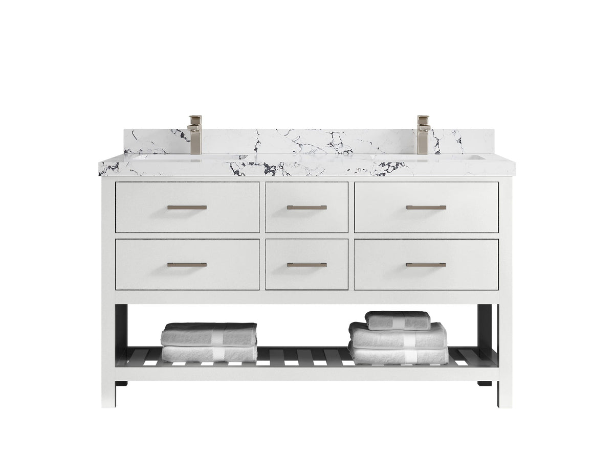Parker 60 in. W x 22 in. D Double Sink Bathroom Vanity - Willow Bath and Vanity