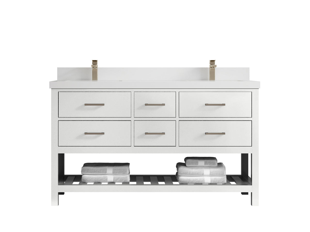 Parker 60 in. W x 22 in. D Double Sink Bathroom Vanity - Willow Bath and Vanity