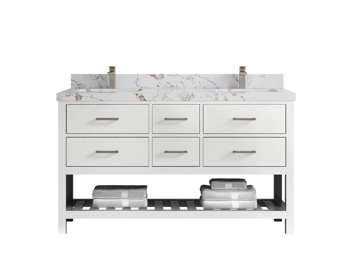Parker 60 in. W x 22 in. D Double Sink Bathroom Vanity - Willow Bath and Vanity