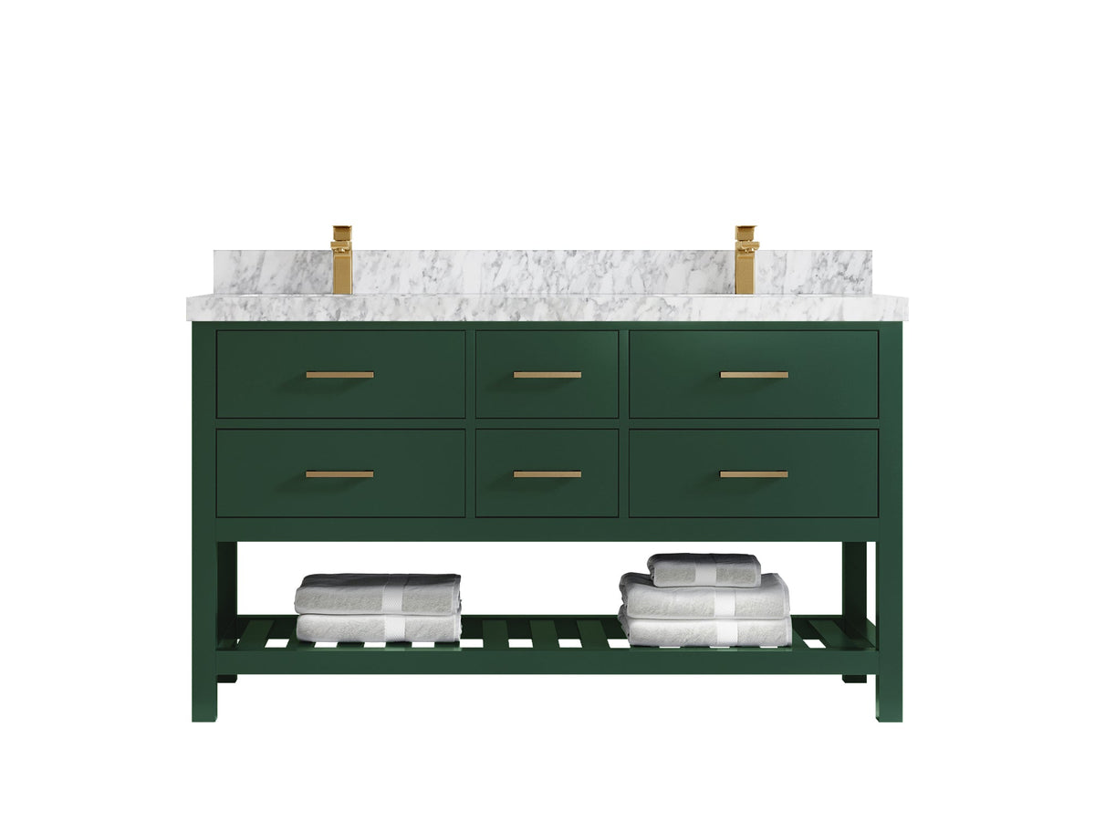 Parker 60 in. W x 22 in. D Double Sink Bathroom Vanity - Willow Bath and Vanity