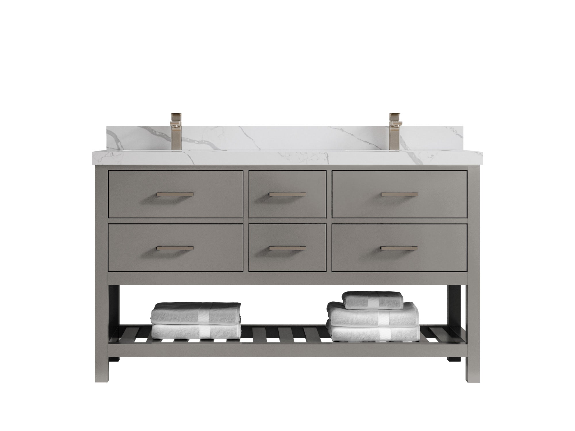 Parker 60 in. W x 22 in. D Double Sink Bathroom Vanity - Willow Bath and Vanity