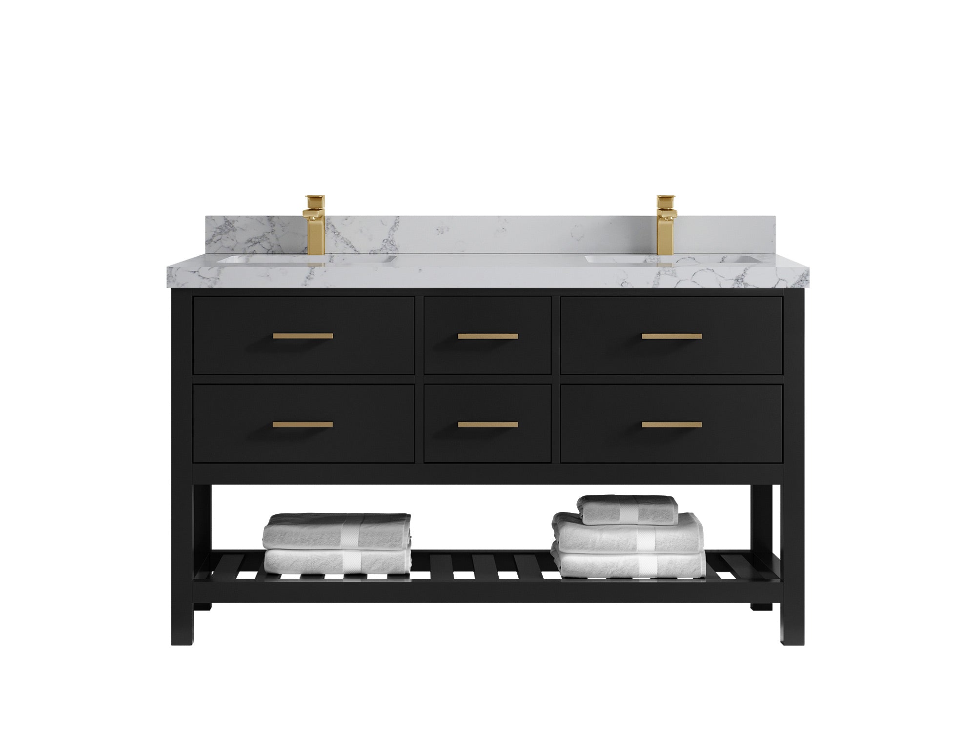 Parker 60 in. W x 22 in. D Double Sink Bathroom Vanity - Willow Bath and Vanity