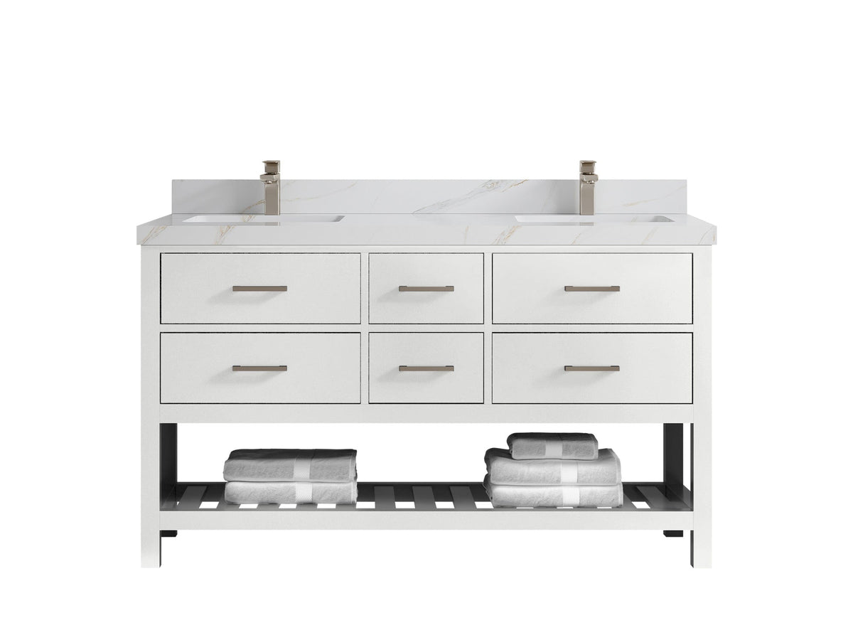 Parker 60 in. W x 22 in. D Double Sink Bathroom Vanity - Willow Bath and Vanity