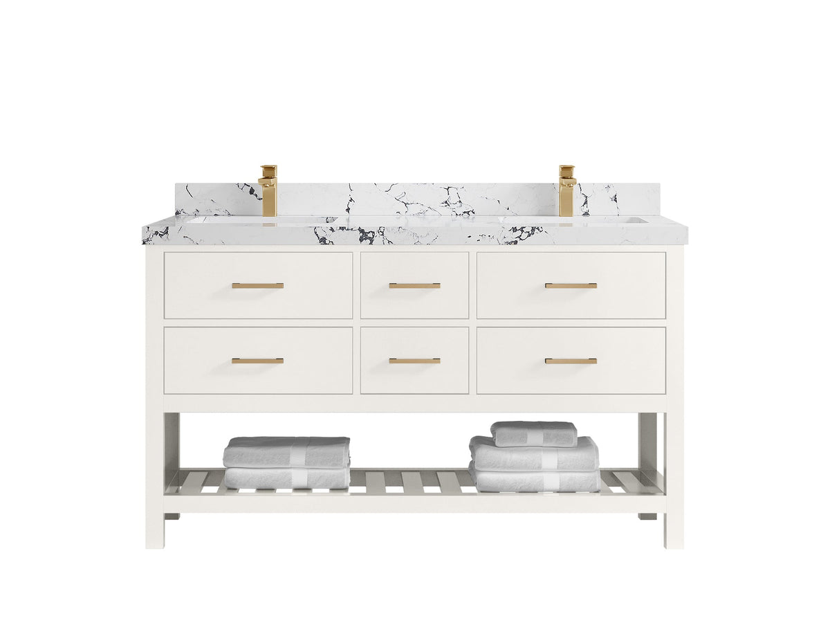 Parker 60 in. W x 22 in. D Double Sink Bathroom Vanity - Willow Bath and Vanity
