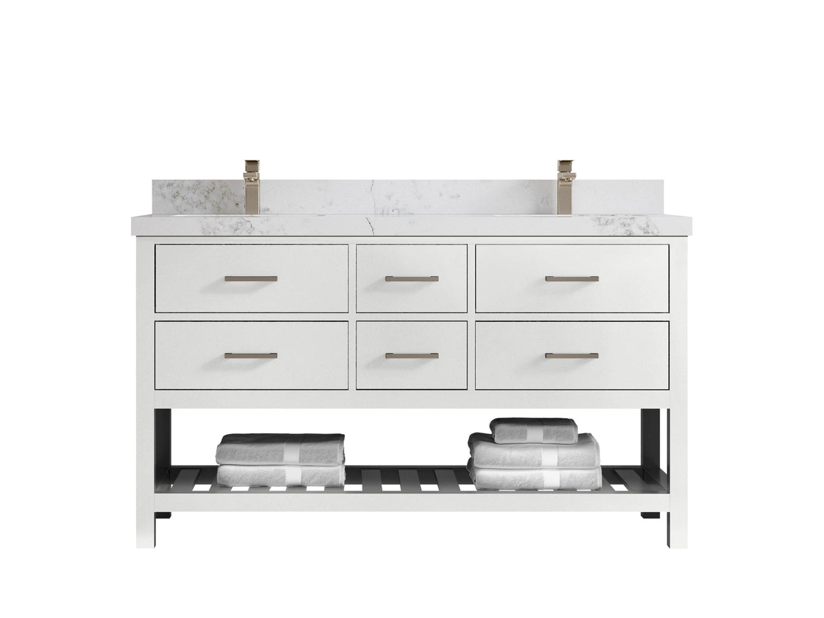 Parker 60 in. W x 22 in. D Double Sink Bathroom Vanity - Willow Bath and Vanity