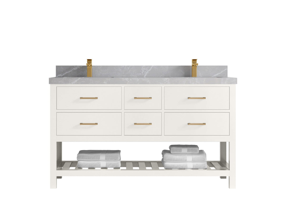 Parker 60 in. W x 22 in. D Double Sink Bathroom Vanity - Willow Bath and Vanity
