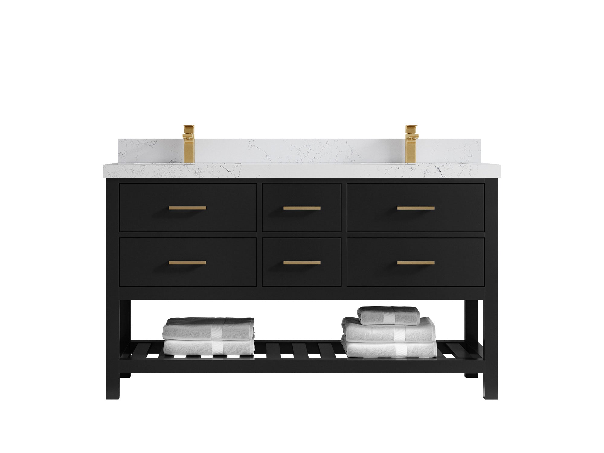 Parker 60 in. W x 22 in. D Double Sink Bathroom Vanity - Willow Bath and Vanity