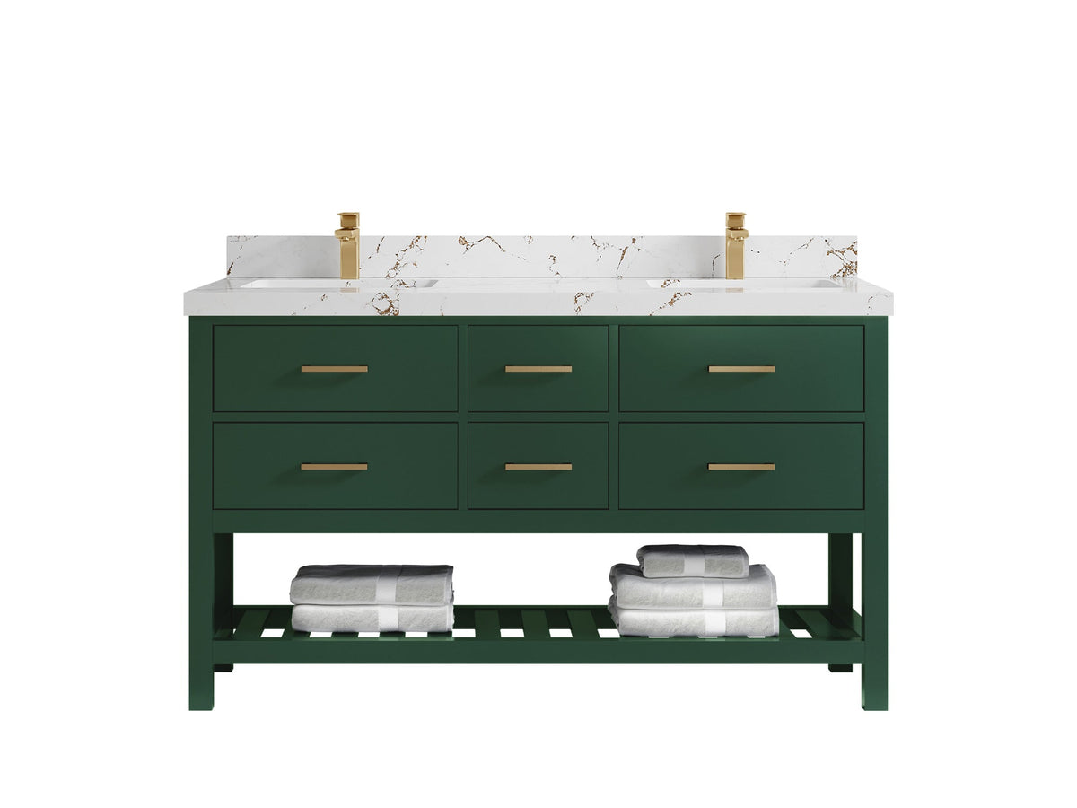 Parker 60 in. W x 22 in. D Double Sink Bathroom Vanity - Willow Bath and Vanity