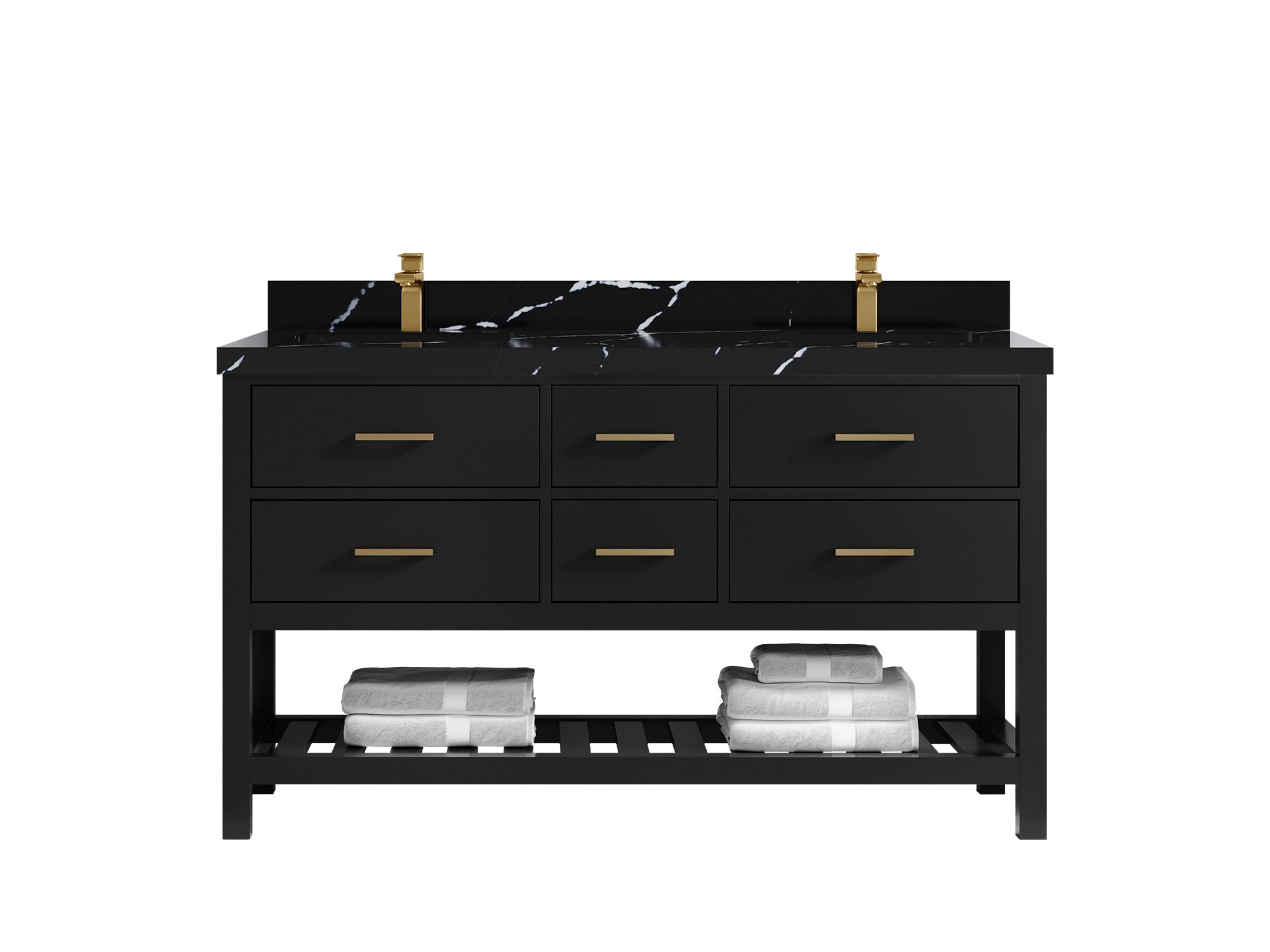 Parker 60 in. W x 22 in. D Double Sink Bathroom Vanity - Willow Bath and Vanity