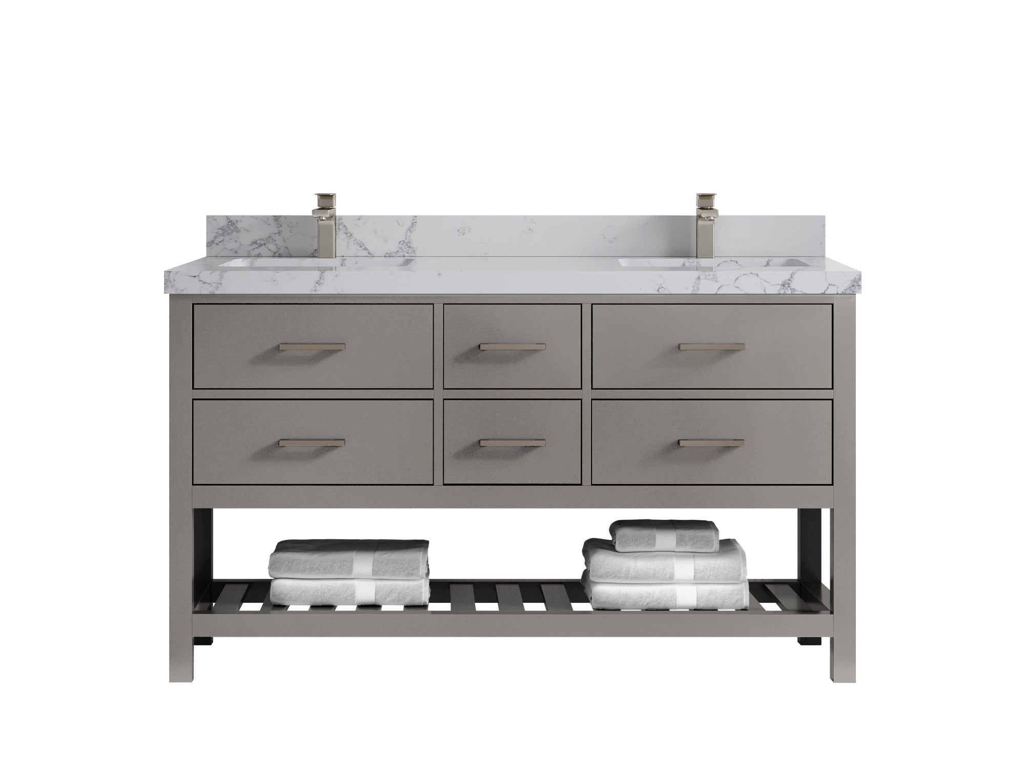 Parker 60 in. W x 22 in. D Double Sink Bathroom Vanity - Willow Bath and Vanity