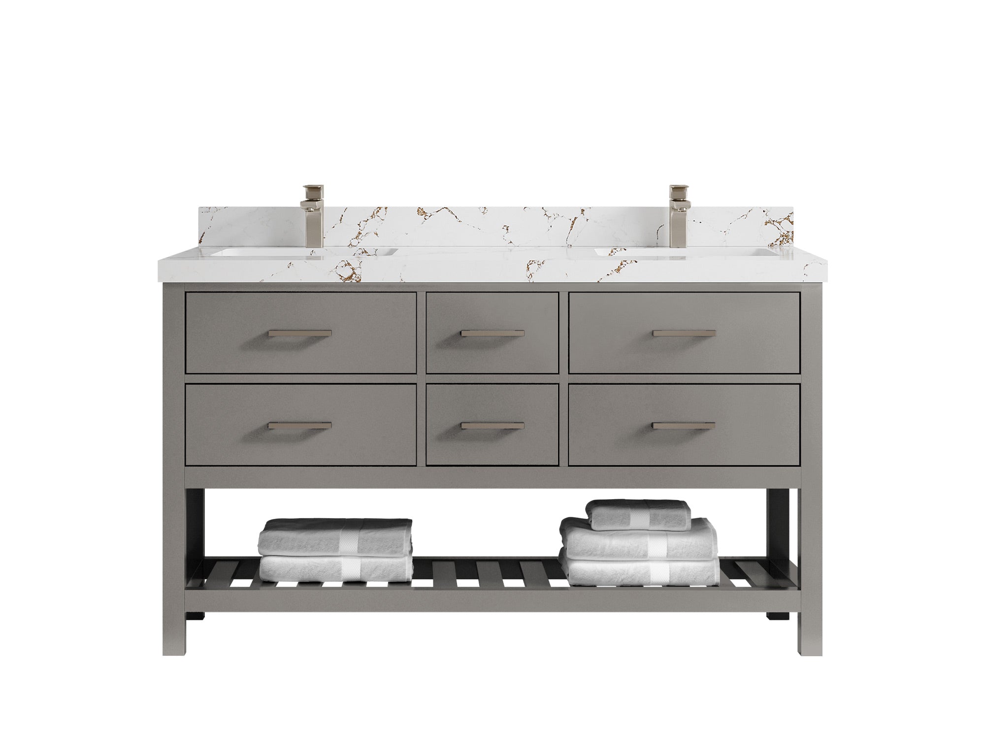 Parker 60 in. W x 22 in. D Double Sink Bathroom Vanity - Willow Bath and Vanity
