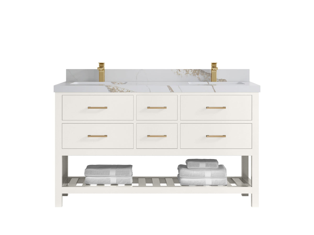 Parker 60 in. W x 22 in. D Double Sink Bathroom Vanity - Willow Bath and Vanity