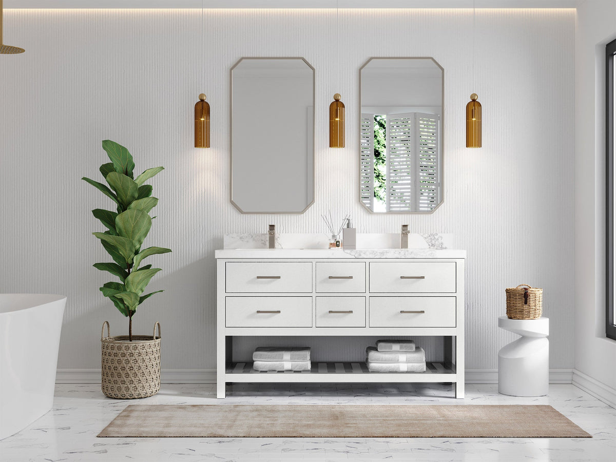 Parker 60 in. W x 22 in. D Double Sink Bathroom Vanity - Willow Bath and Vanity