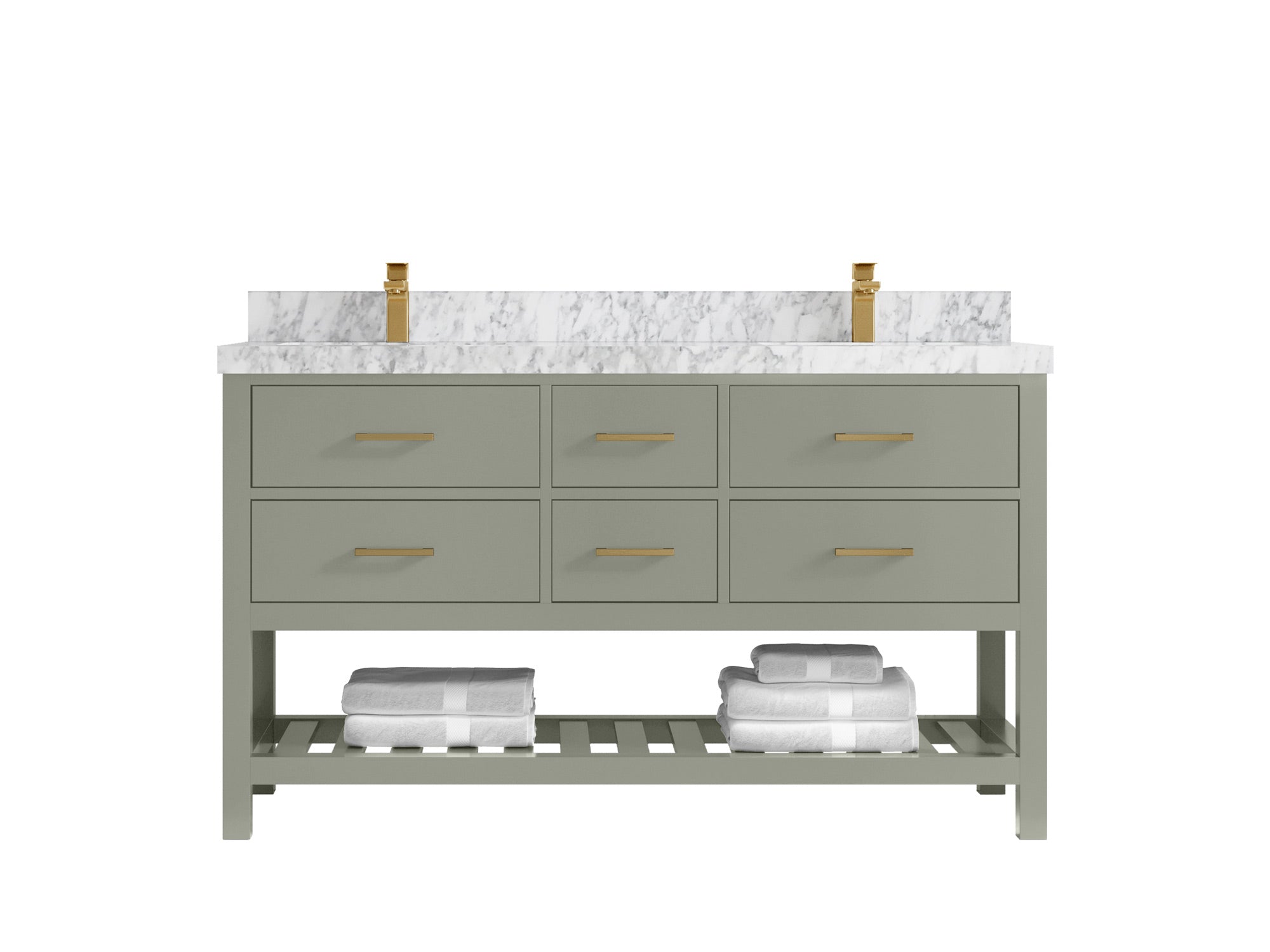 Parker 60 in. W x 22 in. D Double Sink Bathroom Vanity - Willow Bath and Vanity