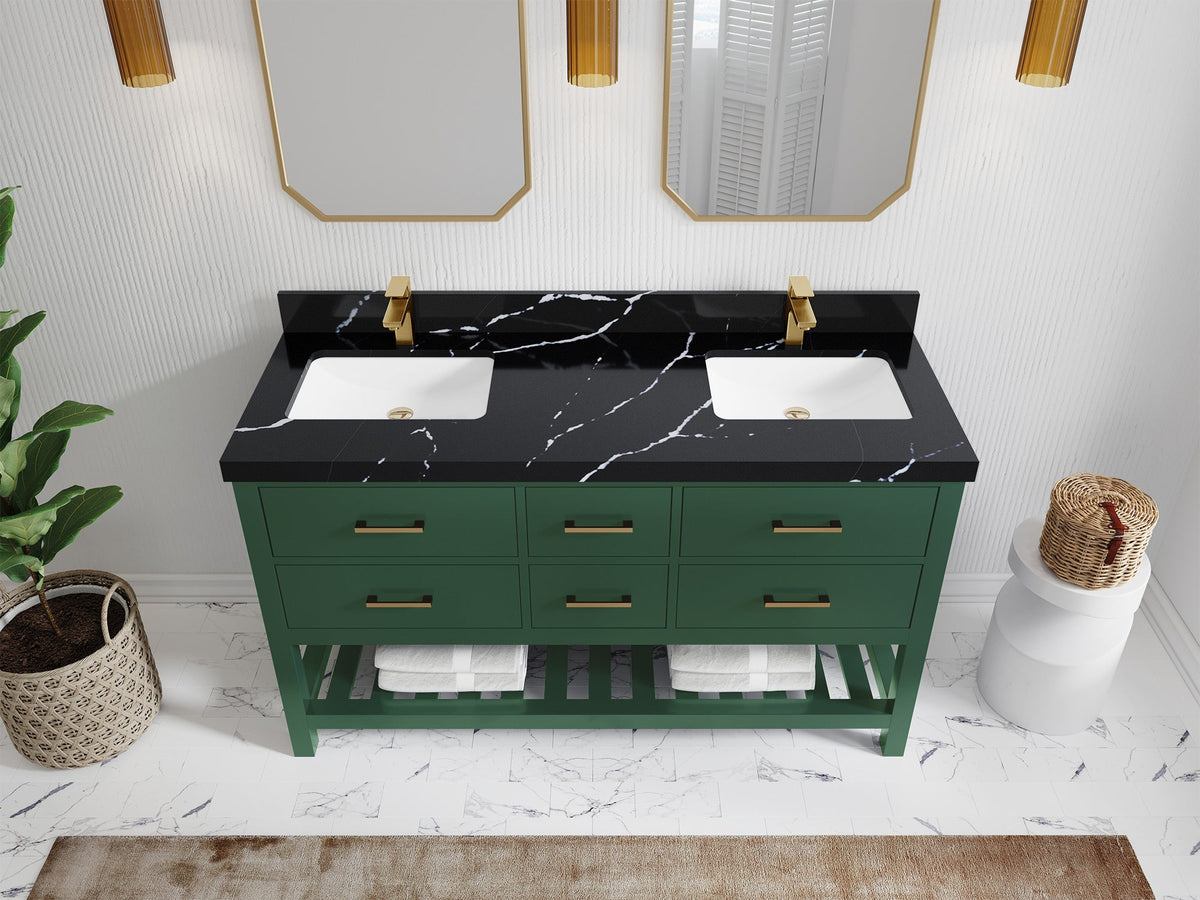 Parker 60 in. W x 22 in. D Double Sink Bathroom Vanity - Willow Bath and Vanity
