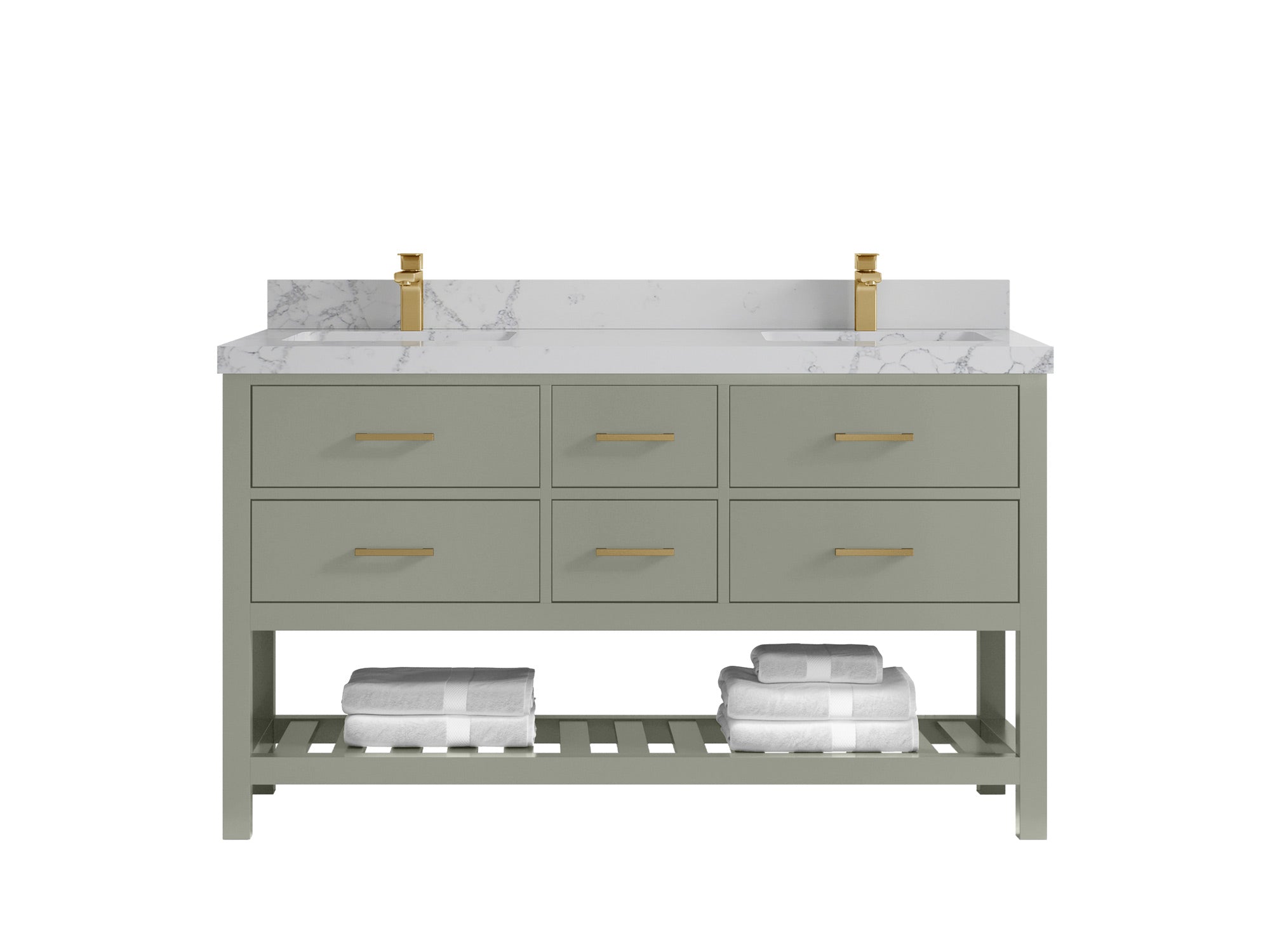 Parker 60 in. W x 22 in. D Double Sink Bathroom Vanity - Willow Bath and Vanity