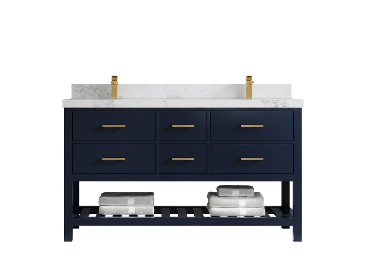 Parker 60 in. W x 22 in. D Double Sink Bathroom Vanity - Willow Bath and Vanity