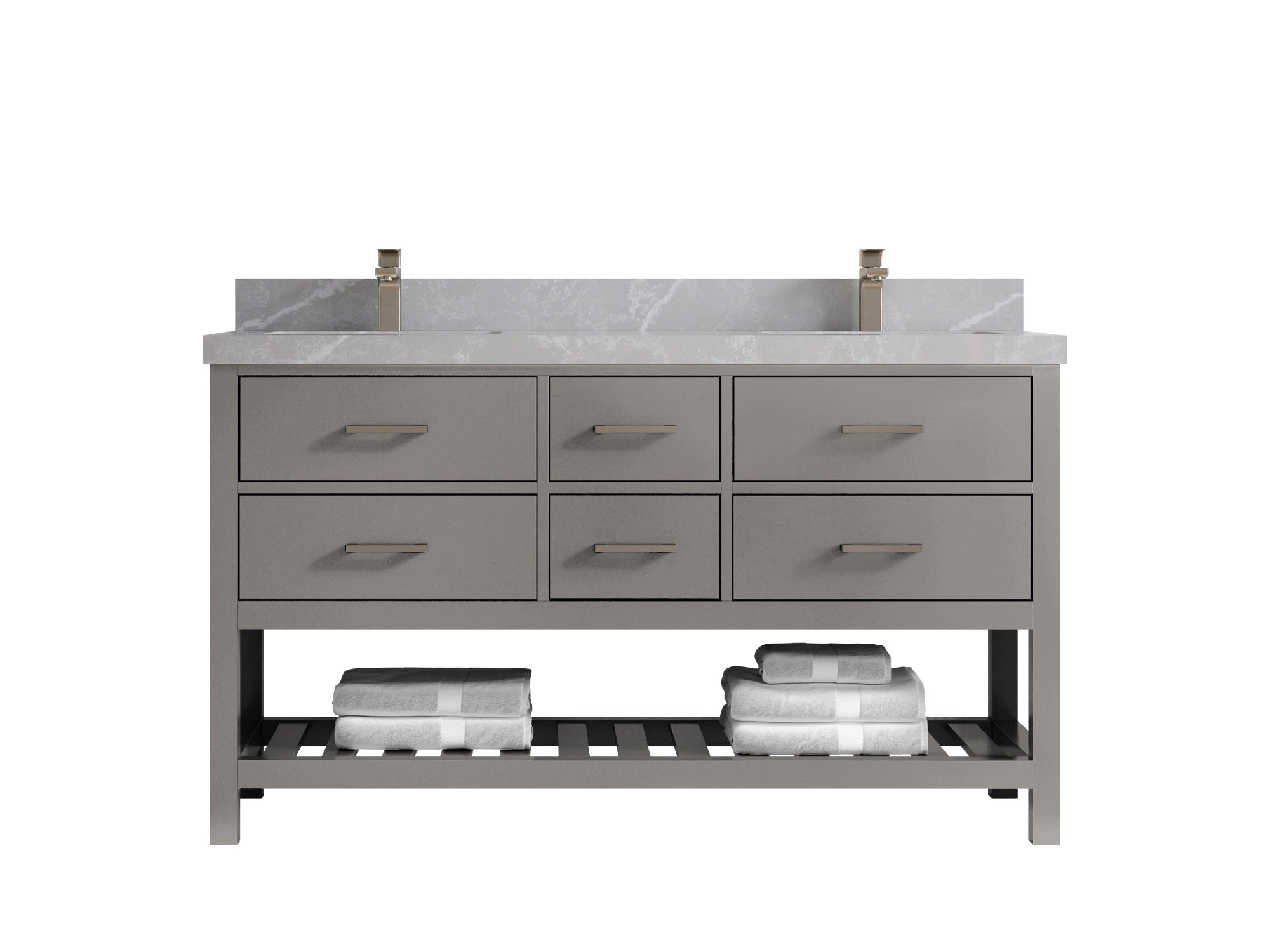 Parker 60 in. W x 22 in. D Double Sink Bathroom Vanity - Willow Bath and Vanity