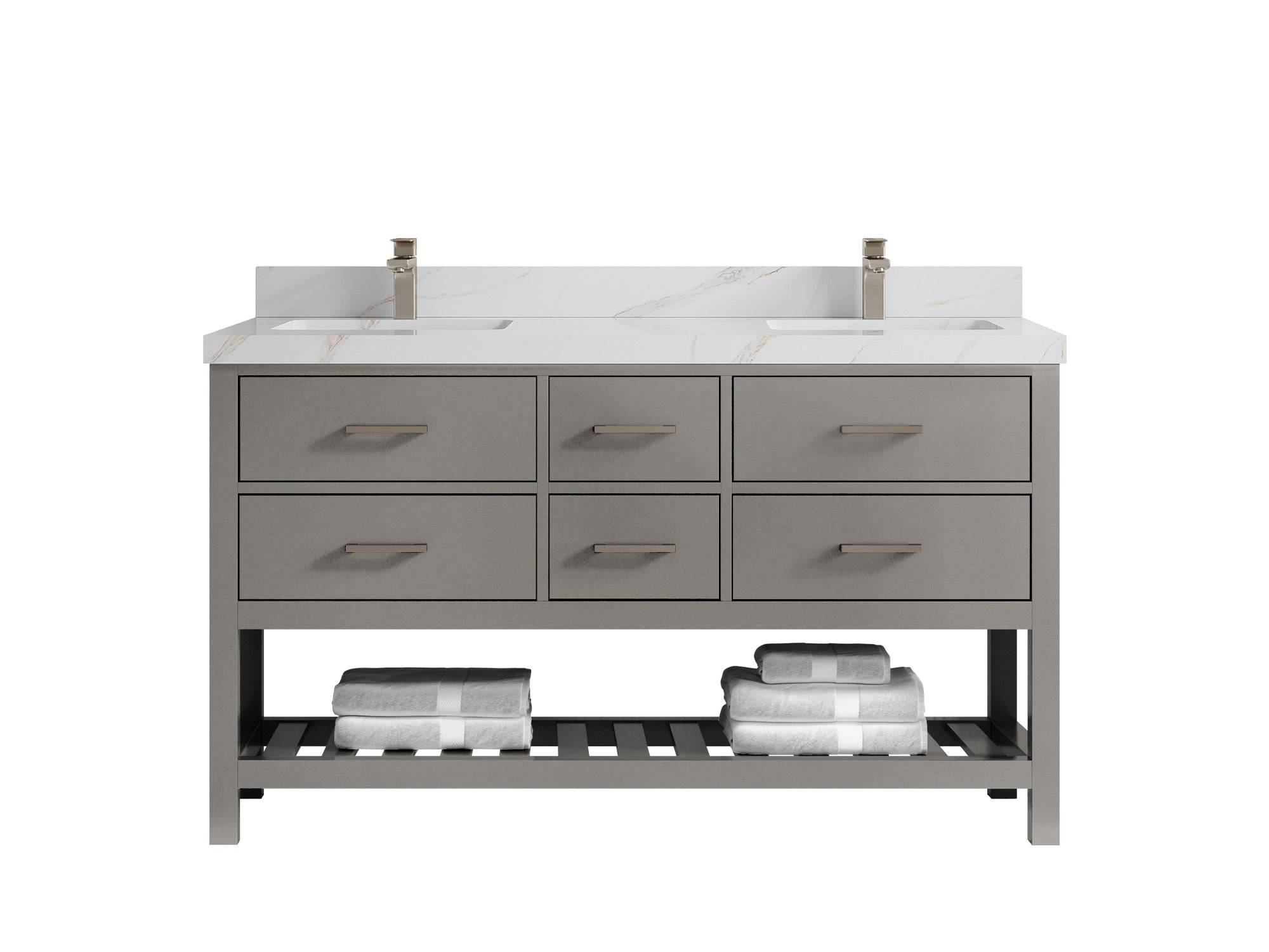 Parker 60 in. W x 22 in. D Double Sink Bathroom Vanity - Willow Bath and Vanity