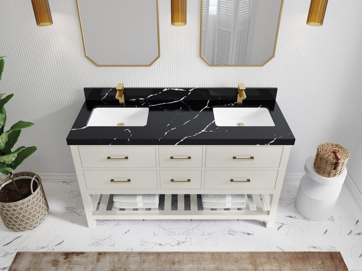 Parker 60 in. W x 22 in. D Double Sink Bathroom Vanity - Willow Bath and Vanity