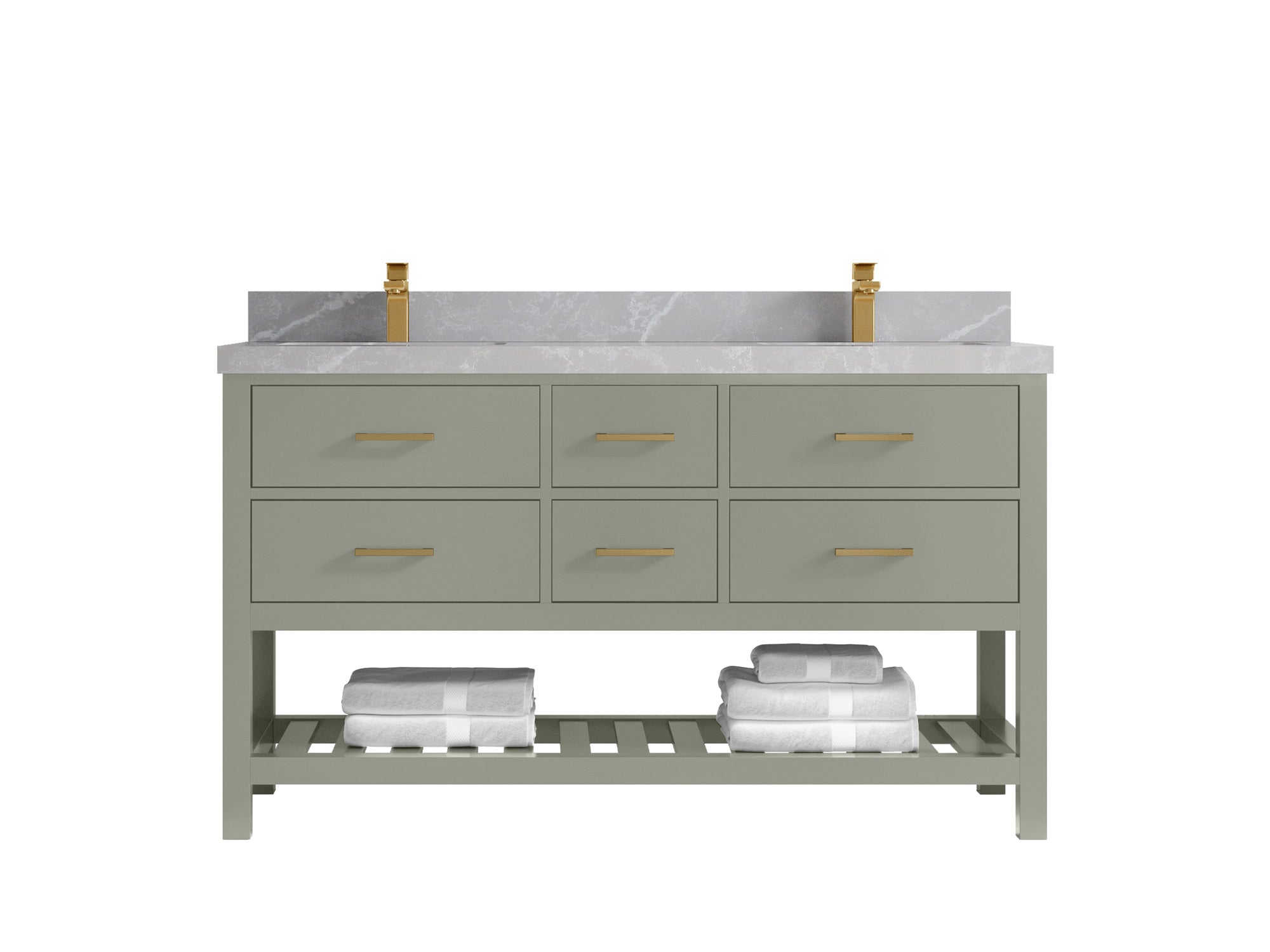 Parker 60 in. W x 22 in. D Double Sink Bathroom Vanity - Willow Bath and Vanity
