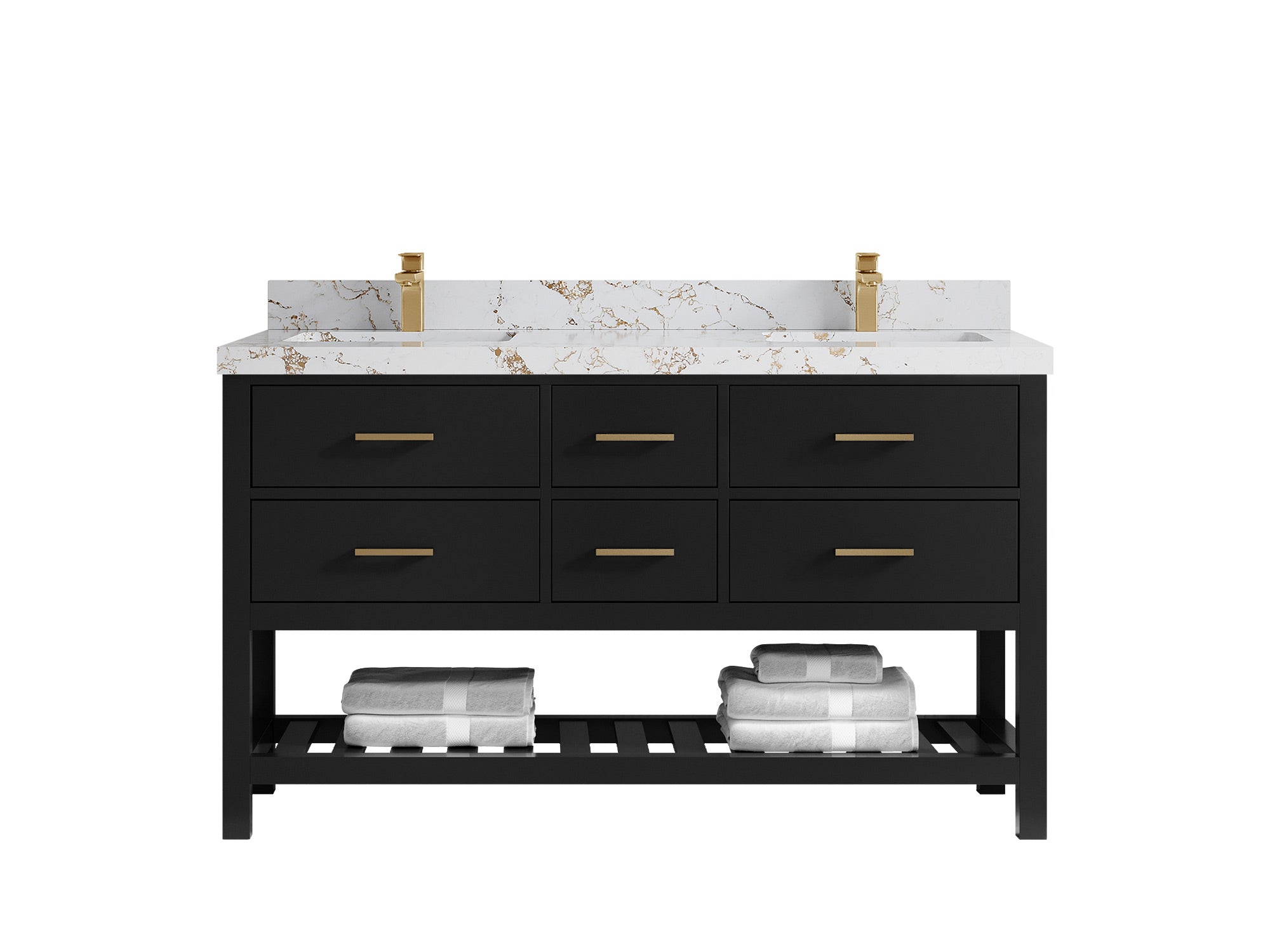 Parker 60 in. W x 22 in. D Double Sink Bathroom Vanity - Willow Bath and Vanity