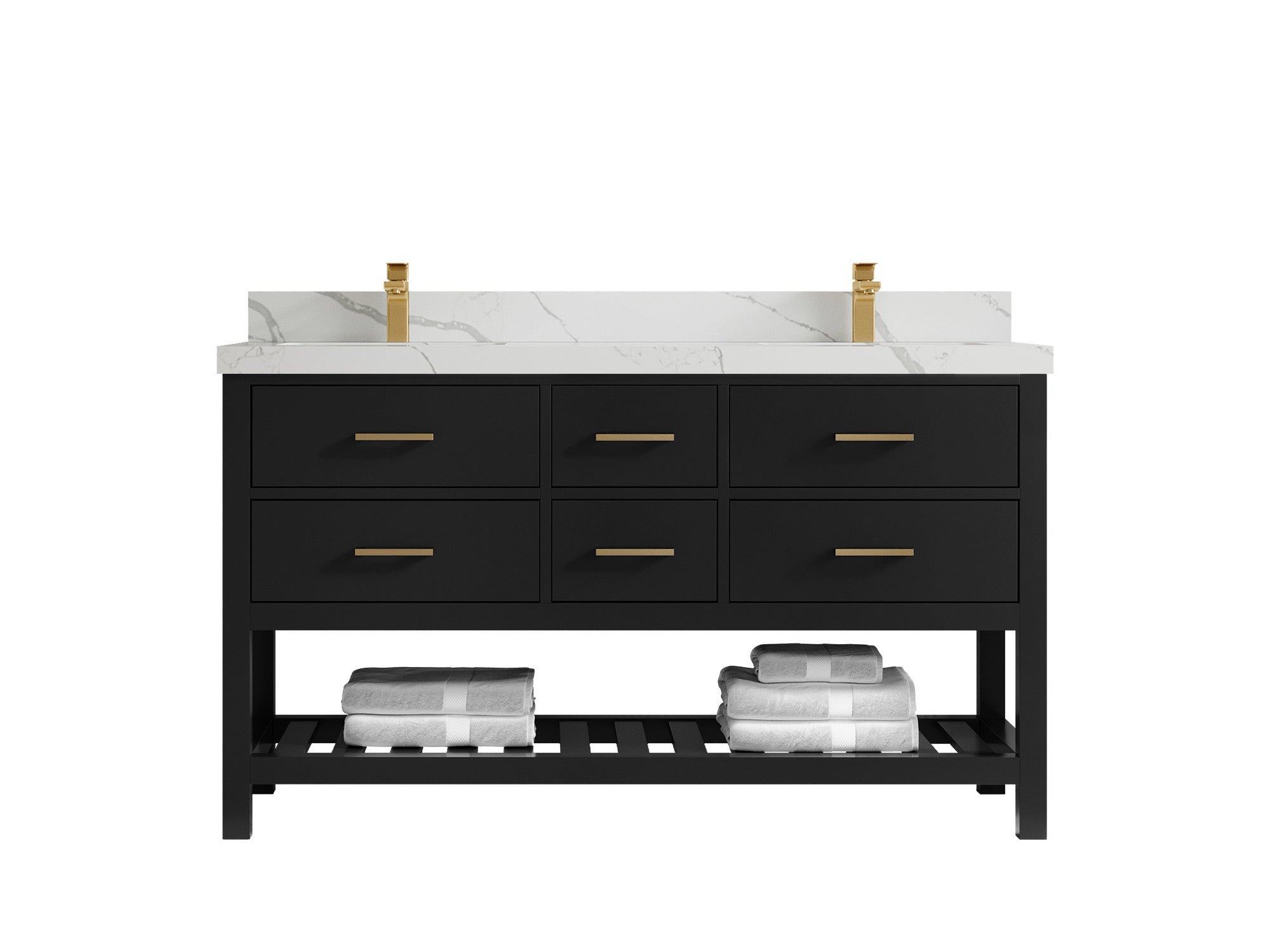 Parker 60 in. W x 22 in. D Double Sink Bathroom Vanity - Willow Bath and Vanity