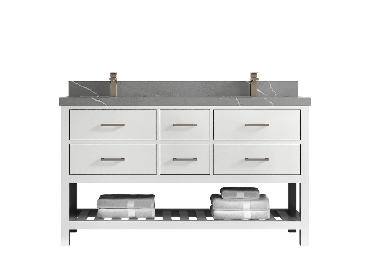 Parker 60 in. W x 22 in. D Double Sink Bathroom Vanity - Willow Bath and Vanity