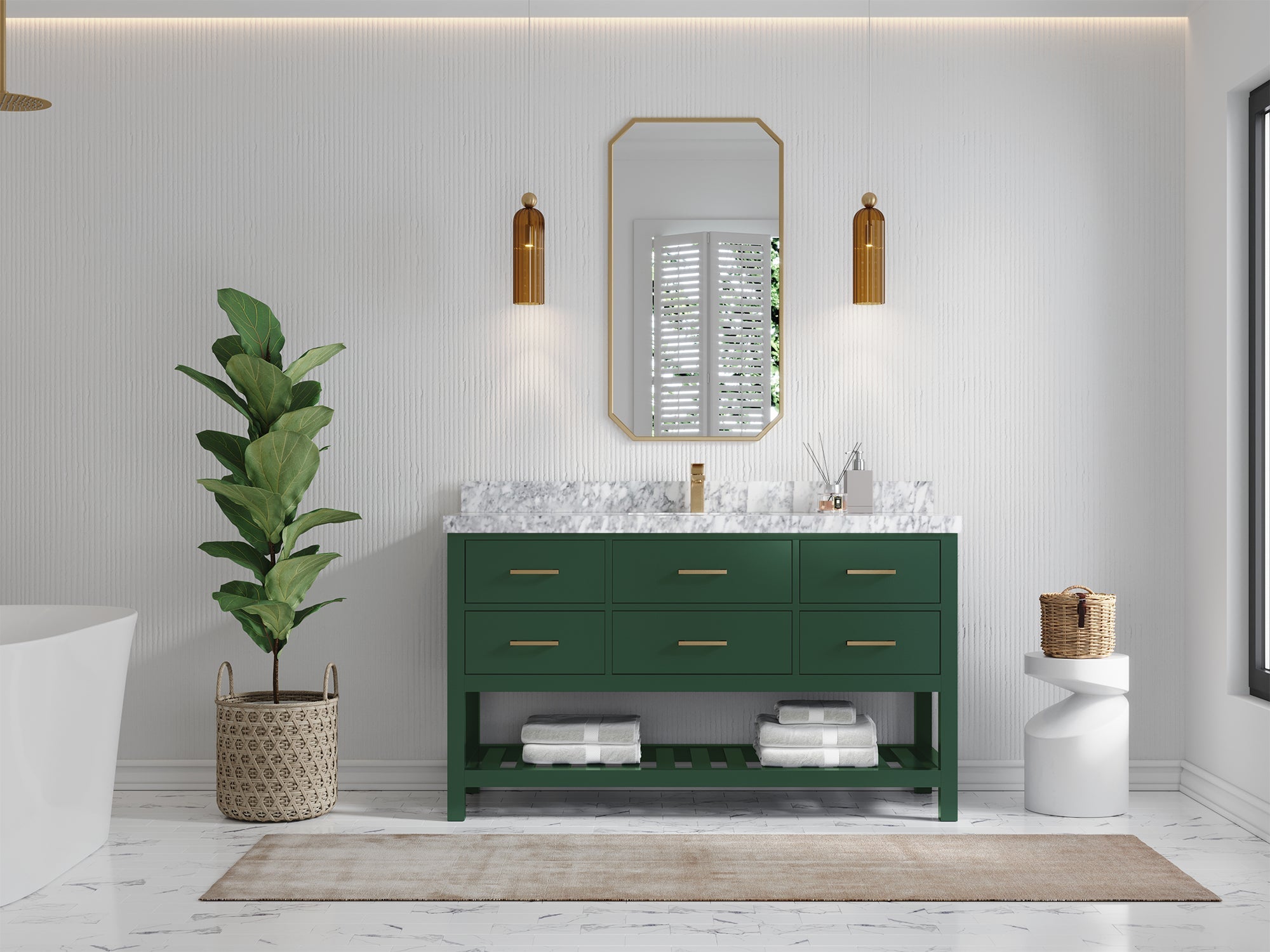 Parker 60 in. W x 22 in. D Single Sink Bathroom Vanity - Willow Bath and Vanity