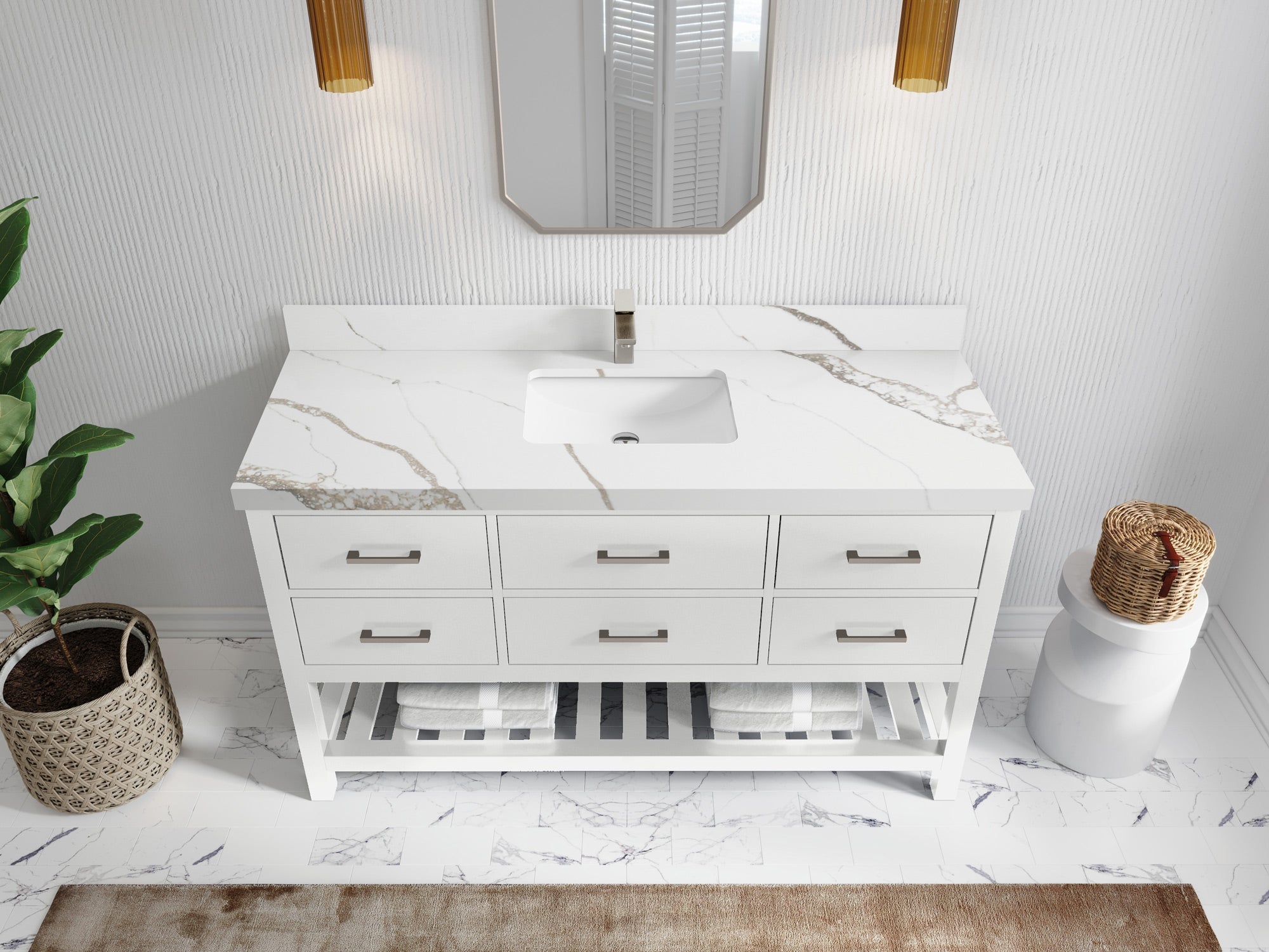 Parker 60 in. W x 22 in. D Single Sink Bathroom Vanity - Willow Bath and Vanity