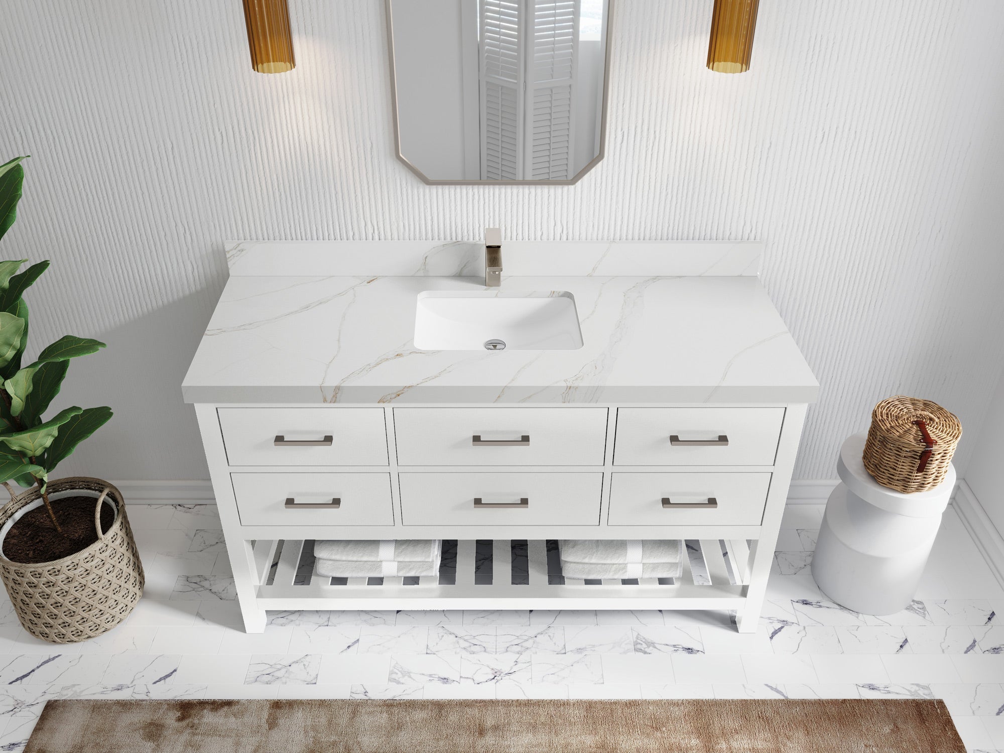 Parker 60 in. W x 22 in. D Single Sink Bathroom Vanity - Willow Bath and Vanity
