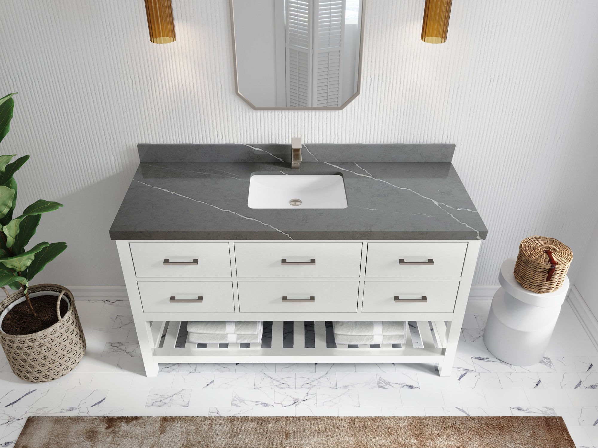 Parker 60 in. W x 22 in. D Single Sink Bathroom Vanity - Willow Bath and Vanity