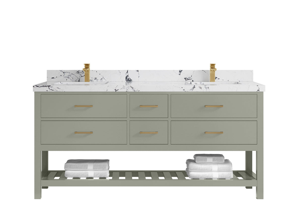 Parker 72 in. W x 22 in. D Double Sink Bathroom Vanity - Willow Bath and Vanity