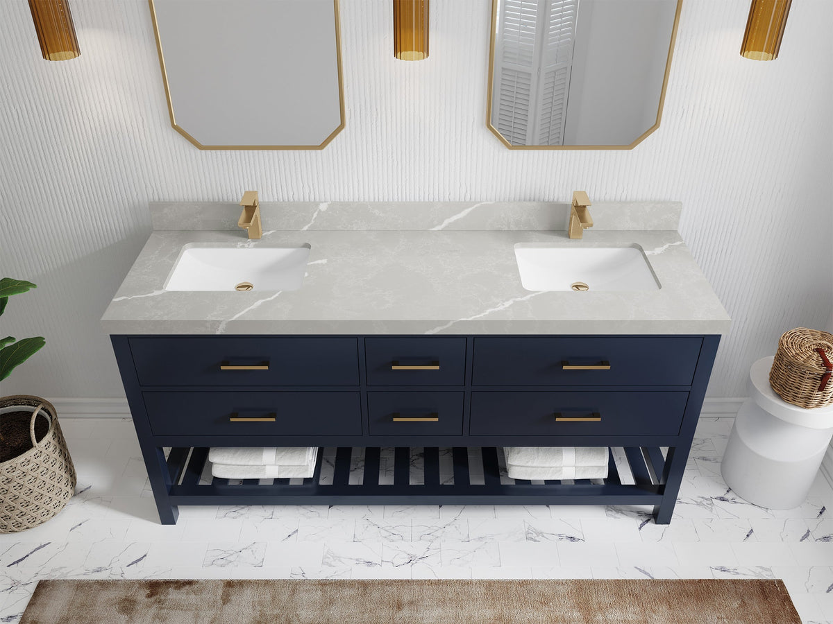 Parker 72 in. W x 22 in. D Double Sink Bathroom Vanity - Willow Bath and Vanity