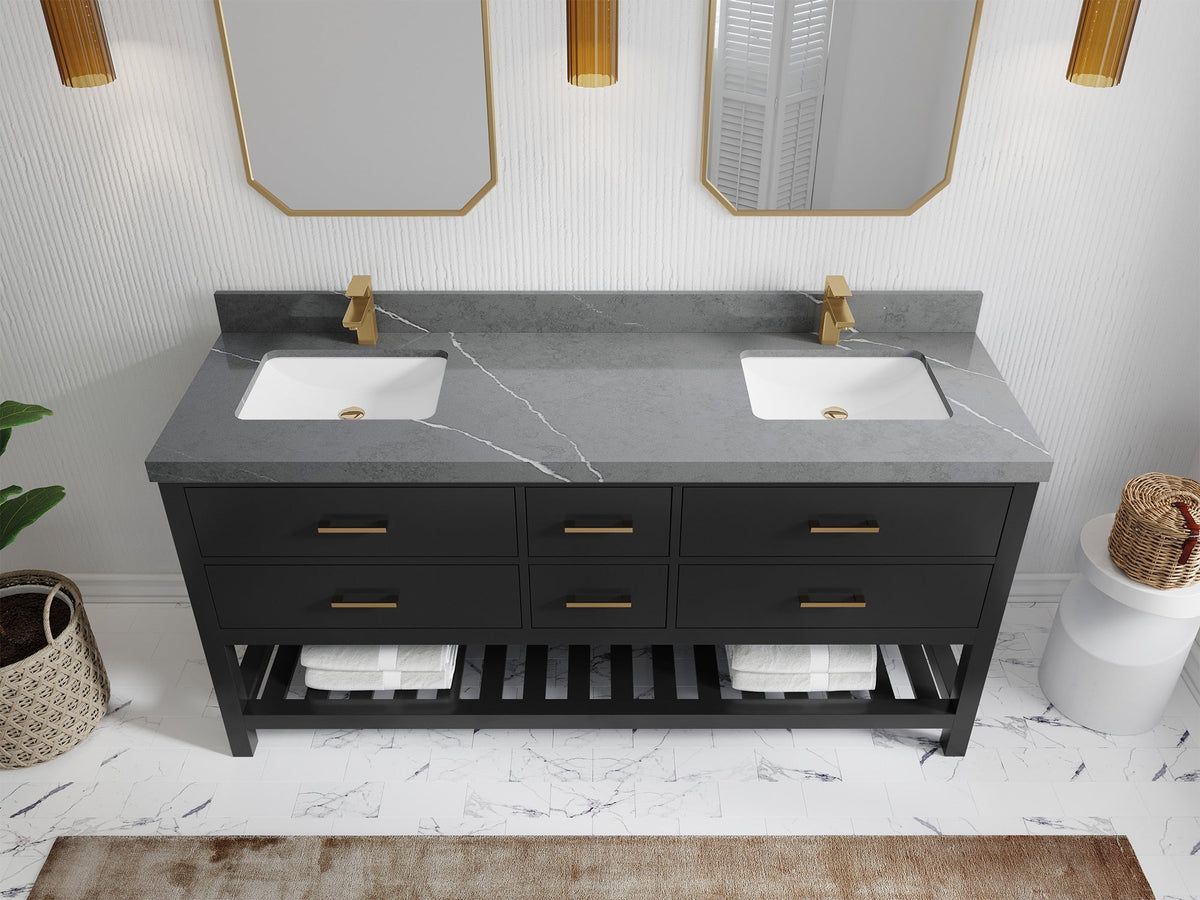 Parker 72 in. W x 22 in. D Double Sink Bathroom Vanity - Willow Bath and Vanity