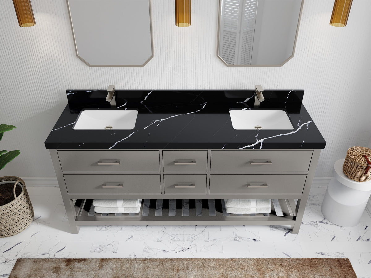 Parker 72 in. W x 22 in. D Double Sink Bathroom Vanity - Willow Bath and Vanity
