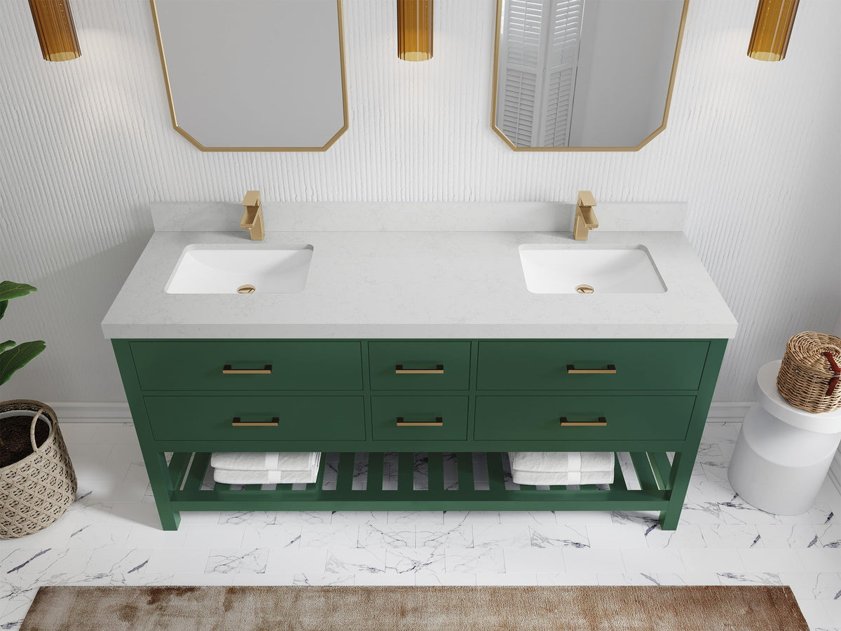 Parker 72 in. W x 22 in. D Double Sink Bathroom Vanity - Willow Bath and Vanity
