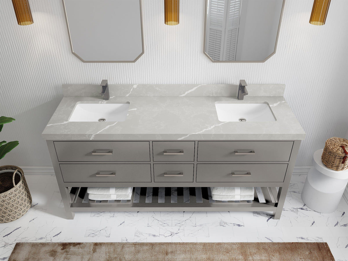 Parker 72 in. W x 22 in. D Double Sink Bathroom Vanity - Willow Bath and Vanity