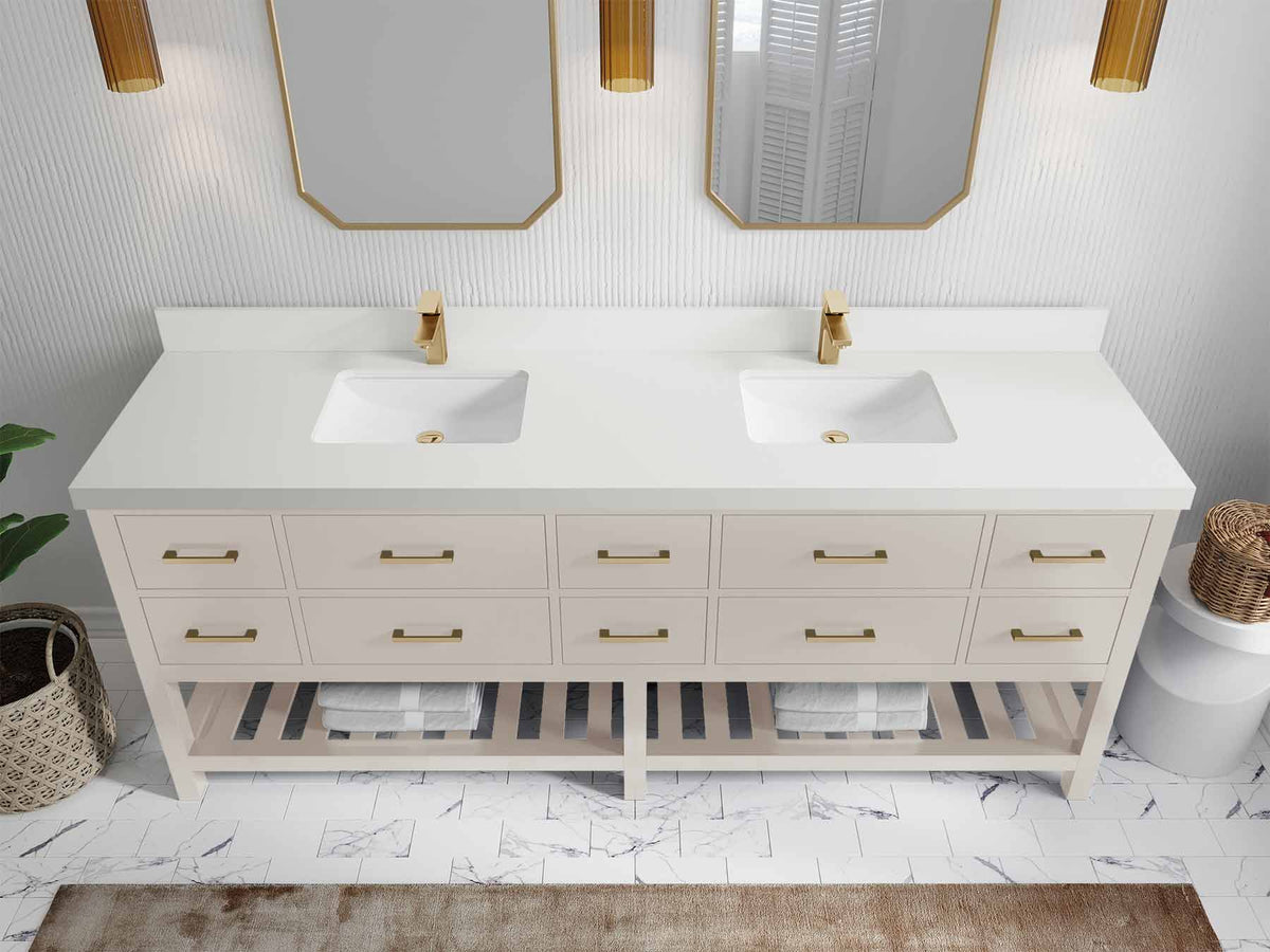 Parker 84 in. W x 22 in. D Double Sink Bathroom Vanity - Willow Bath and Vanity