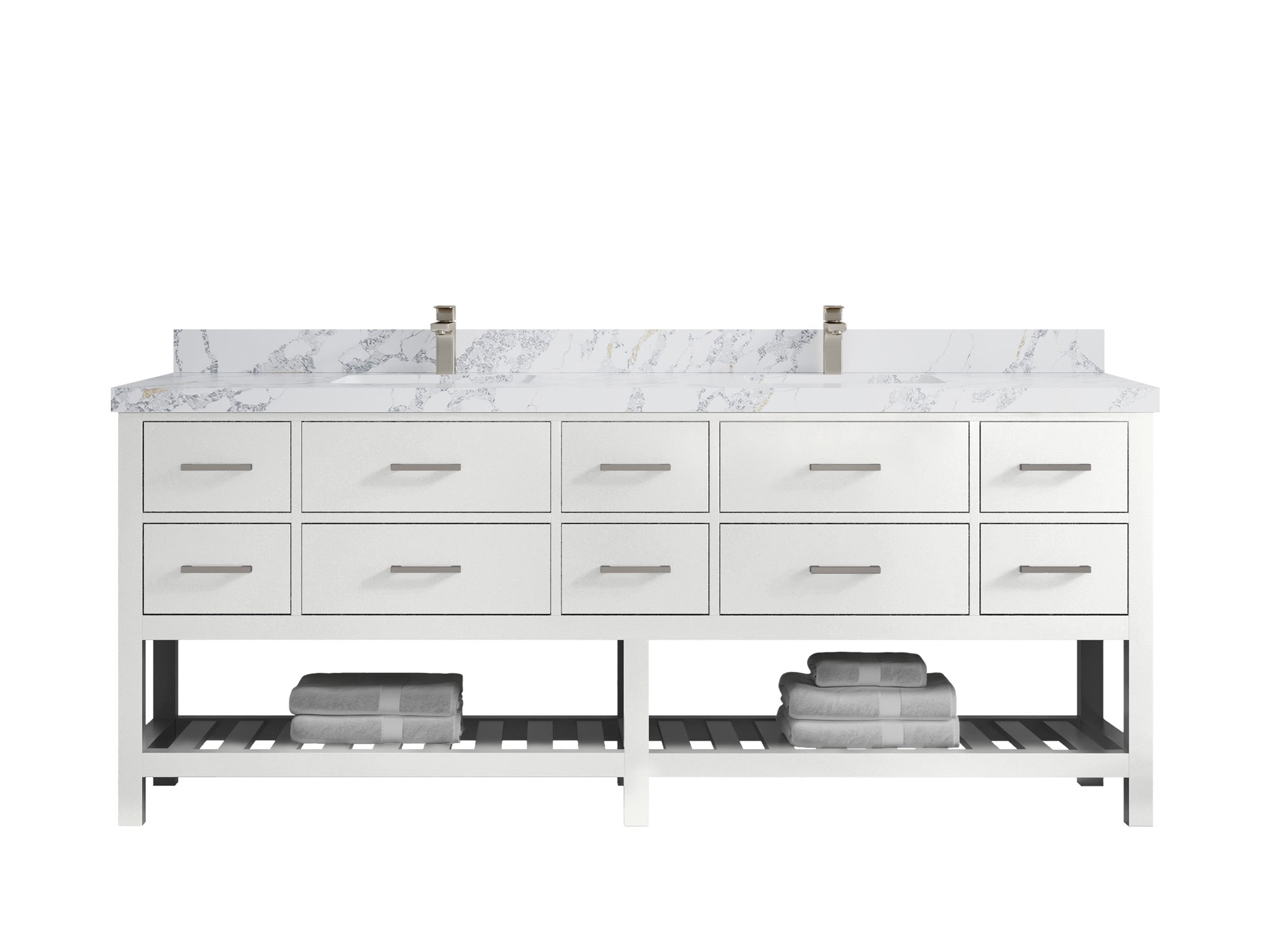 Parker 84 in. W x 22 in. D Double Sink Bathroom Vanity - Willow Bath and Vanity
