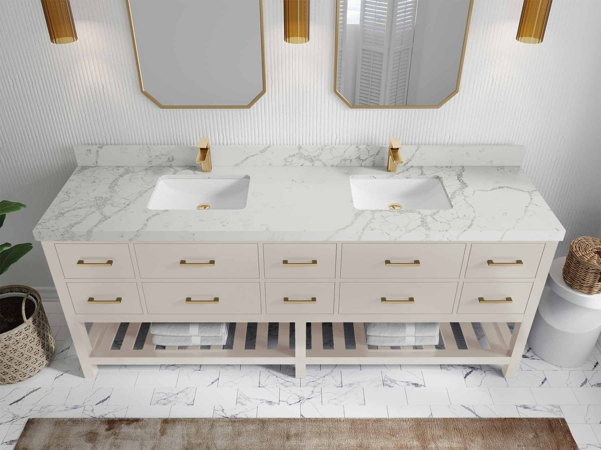Parker 84 in. W x 22 in. D Double Sink Bathroom Vanity - Willow Bath and Vanity