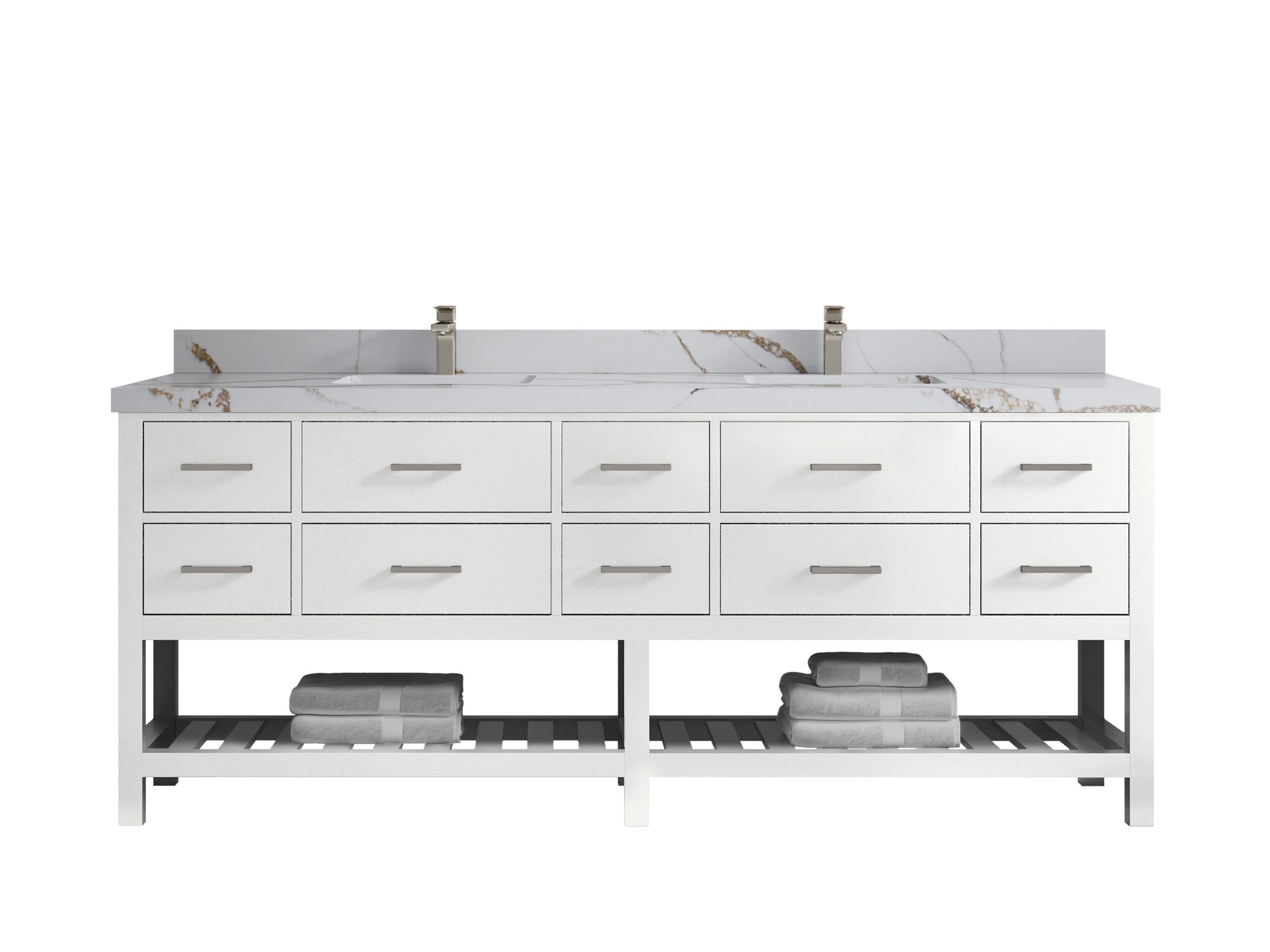 Parker 84 in. W x 22 in. D Double Sink Bathroom Vanity - Willow Bath and Vanity