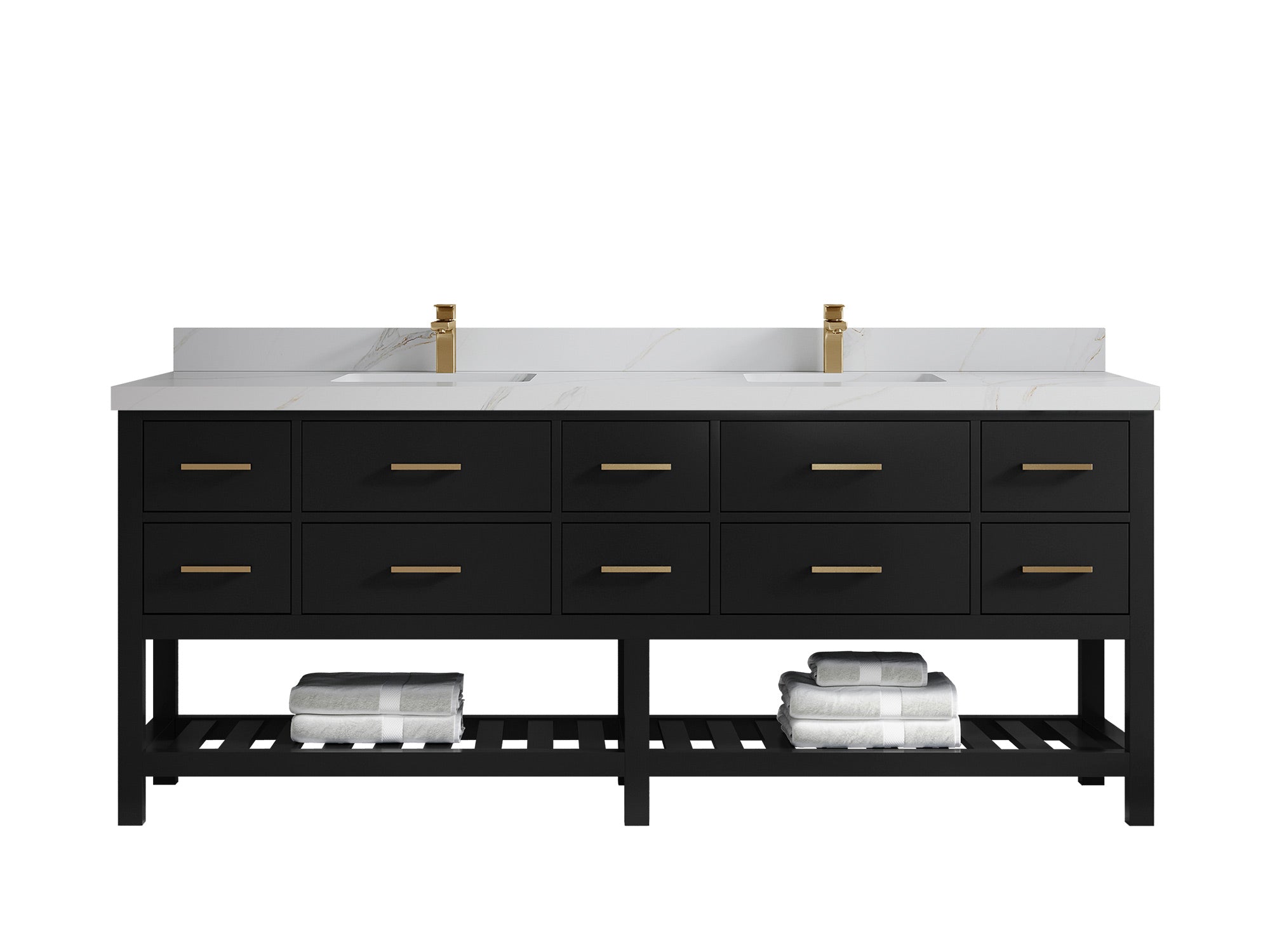 Parker 84 in. W x 22 in. D Double Sink Bathroom Vanity - Willow Bath and Vanity