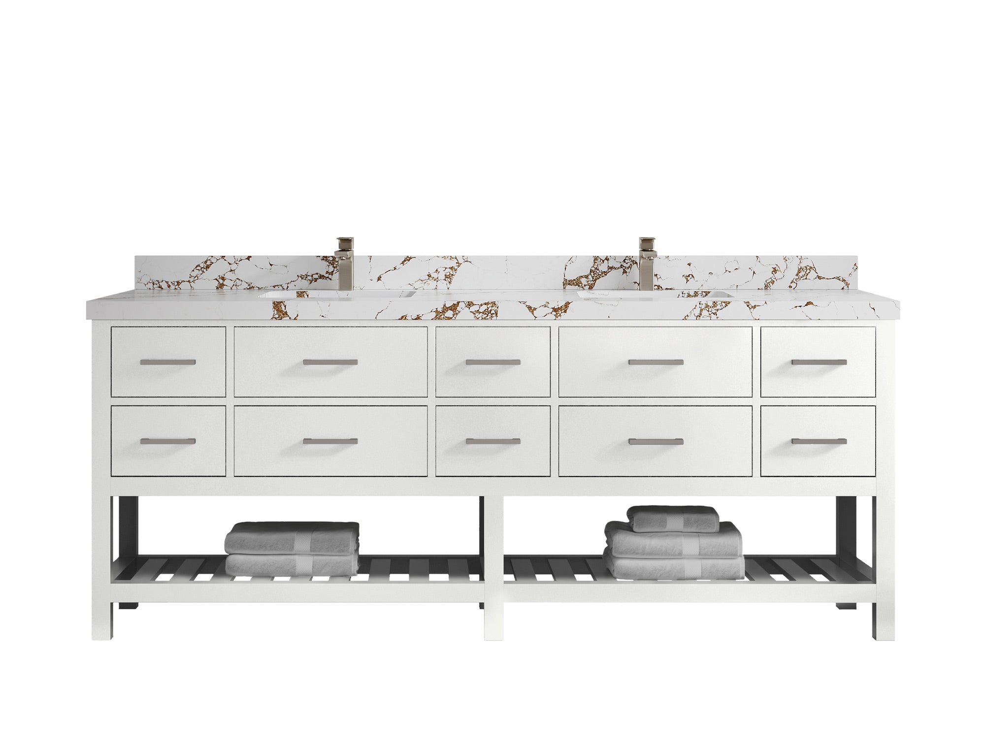 Parker 84 in. W x 22 in. D Double Sink Bathroom Vanity - Willow Bath and Vanity