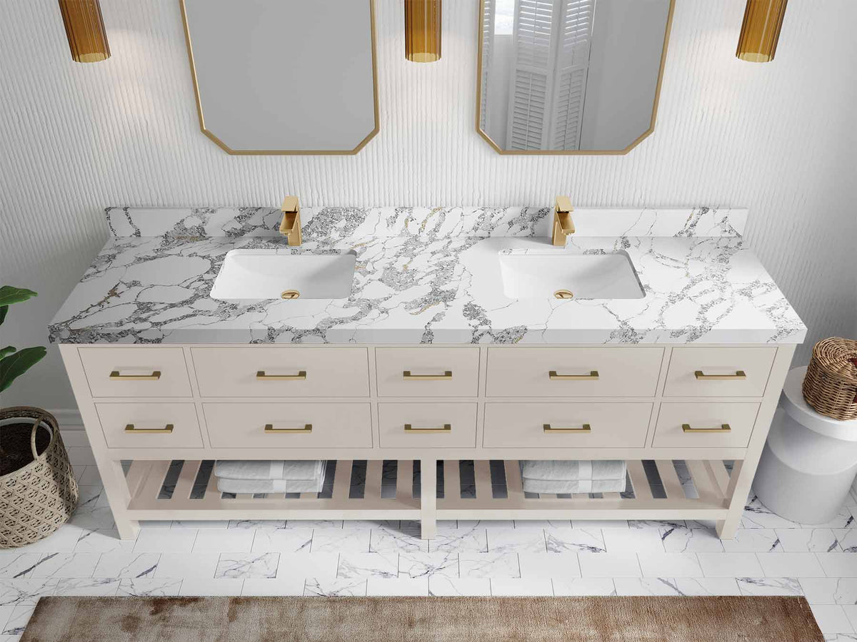 Parker 84 in. W x 22 in. D Double Sink Bathroom Vanity - Willow Bath and Vanity