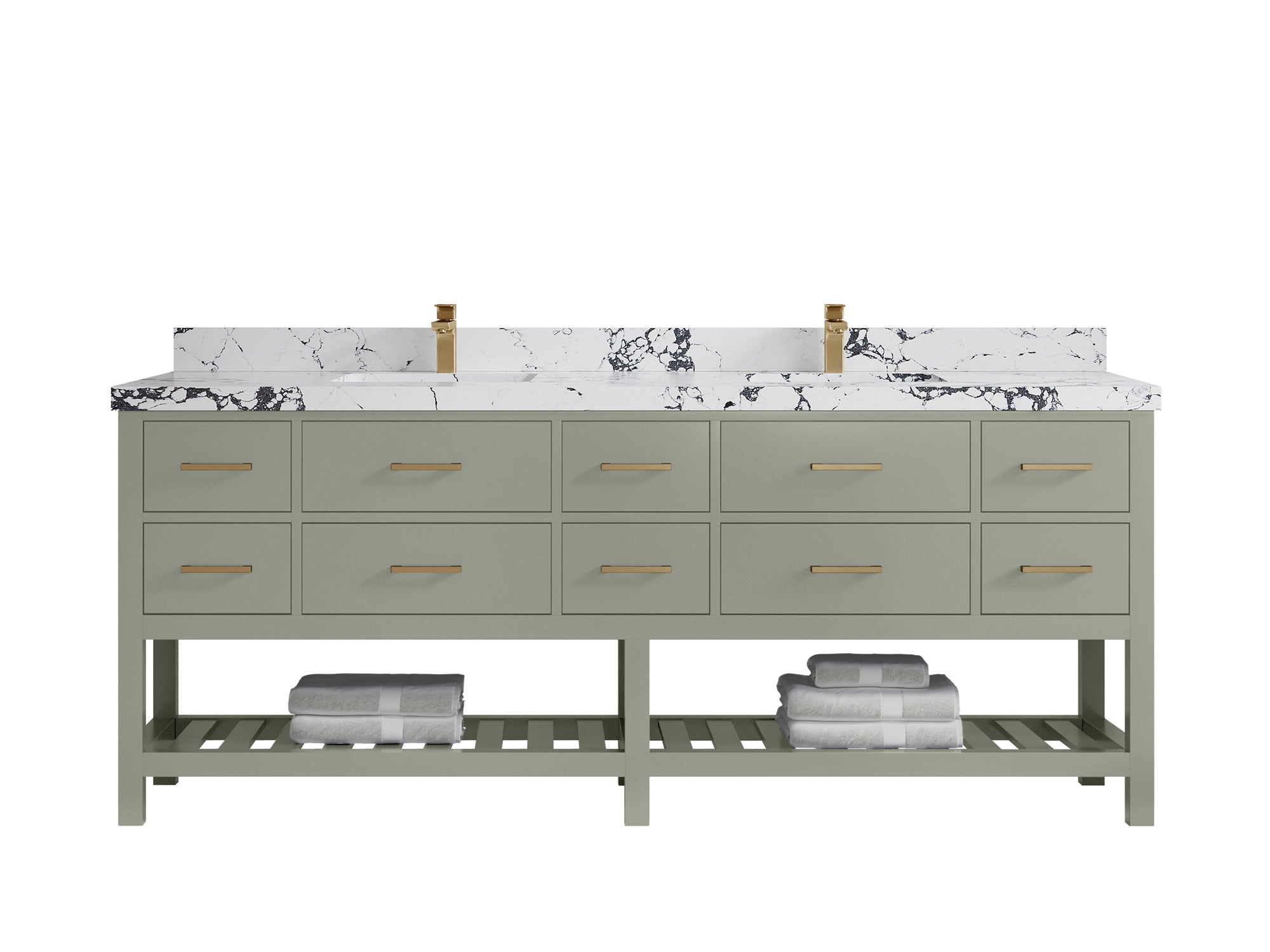 Parker 84 in. W x 22 in. D Double Sink Bathroom Vanity - Willow Bath and Vanity