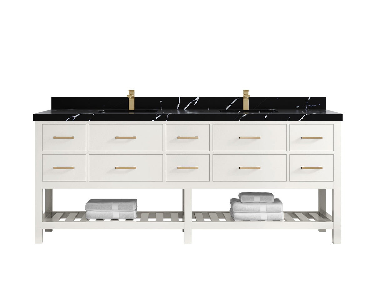 Parker 84 in. W x 22 in. D Double Sink Bathroom Vanity - Willow Bath and Vanity