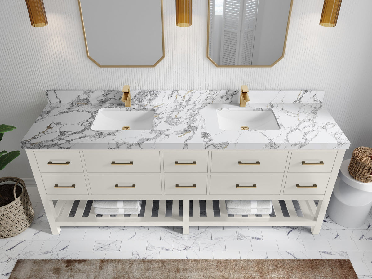 Parker 84 in. W x 22 in. D Double Sink Bathroom Vanity - Willow Bath and Vanity