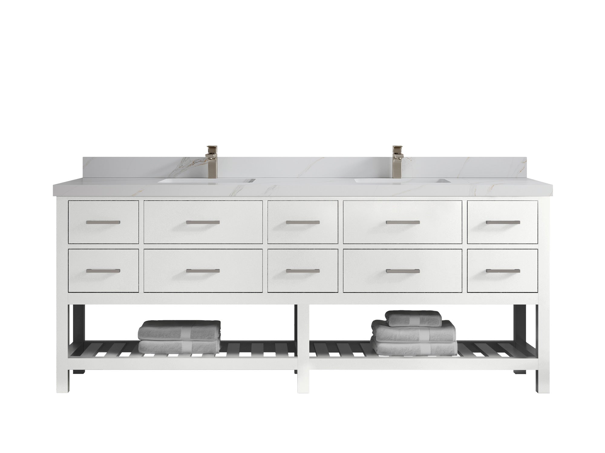 Parker 84 in. W x 22 in. D Double Sink Bathroom Vanity - Willow Bath and Vanity